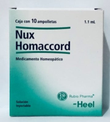 Nux Homaccord Tratamiento para trastornos digestivos.